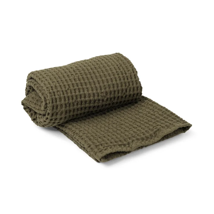 Ferm Living - Organic Badetuch, 70 x 140 cm, olive