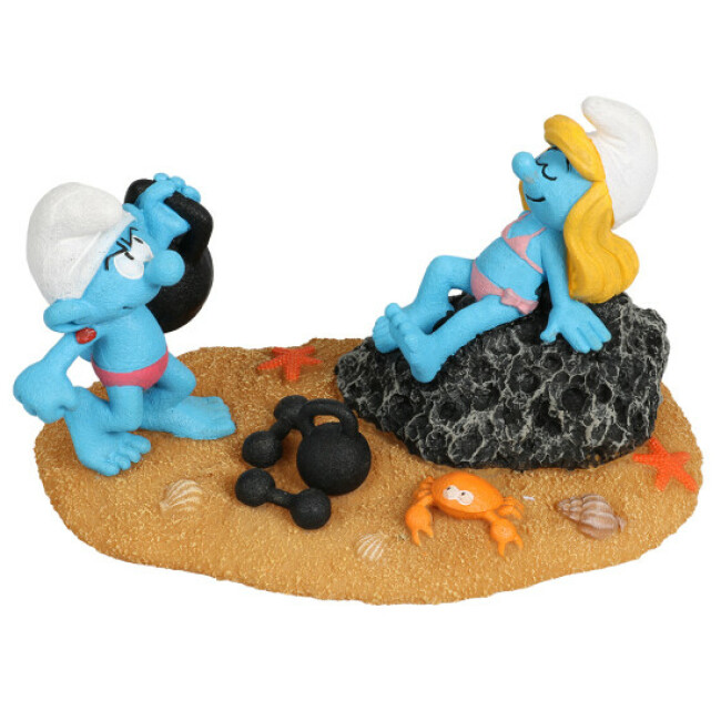 Décoration pour aquarium Schtroumpfs Plage