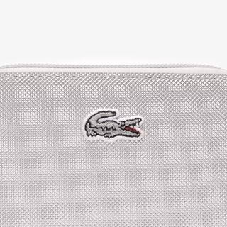 Porte-monnaie zip L.12.12 en toile enduite argent Portefeuilles & Petite Maroquinerie - Gris - Lacoste - Femme