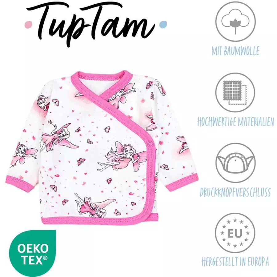 TupTam Baby Langarm Wickelshirt 5er Set pastellrosa