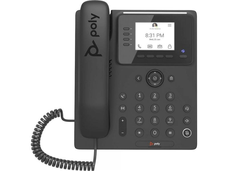 HP Tischtelefon Poly CCX 350 Microsoft Teams Schwarz Microsoft Teams-Telefon der Einstiegsklasse mit erstklassiger Audioqualität