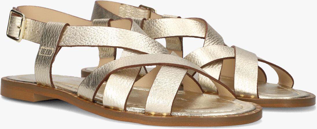 goudkleurig stefano lauran platte sandalen 22757