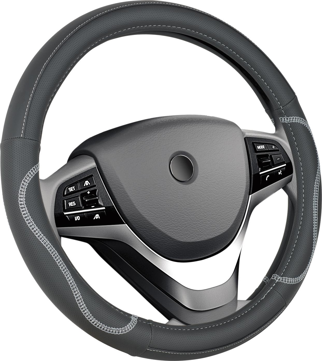 COUVRE VOLANT D.37 A 39CM NOIR CONFORT