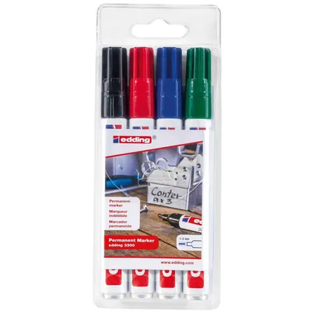 edding 3300 Permanentmarker, 1.5mm, 4 Stück