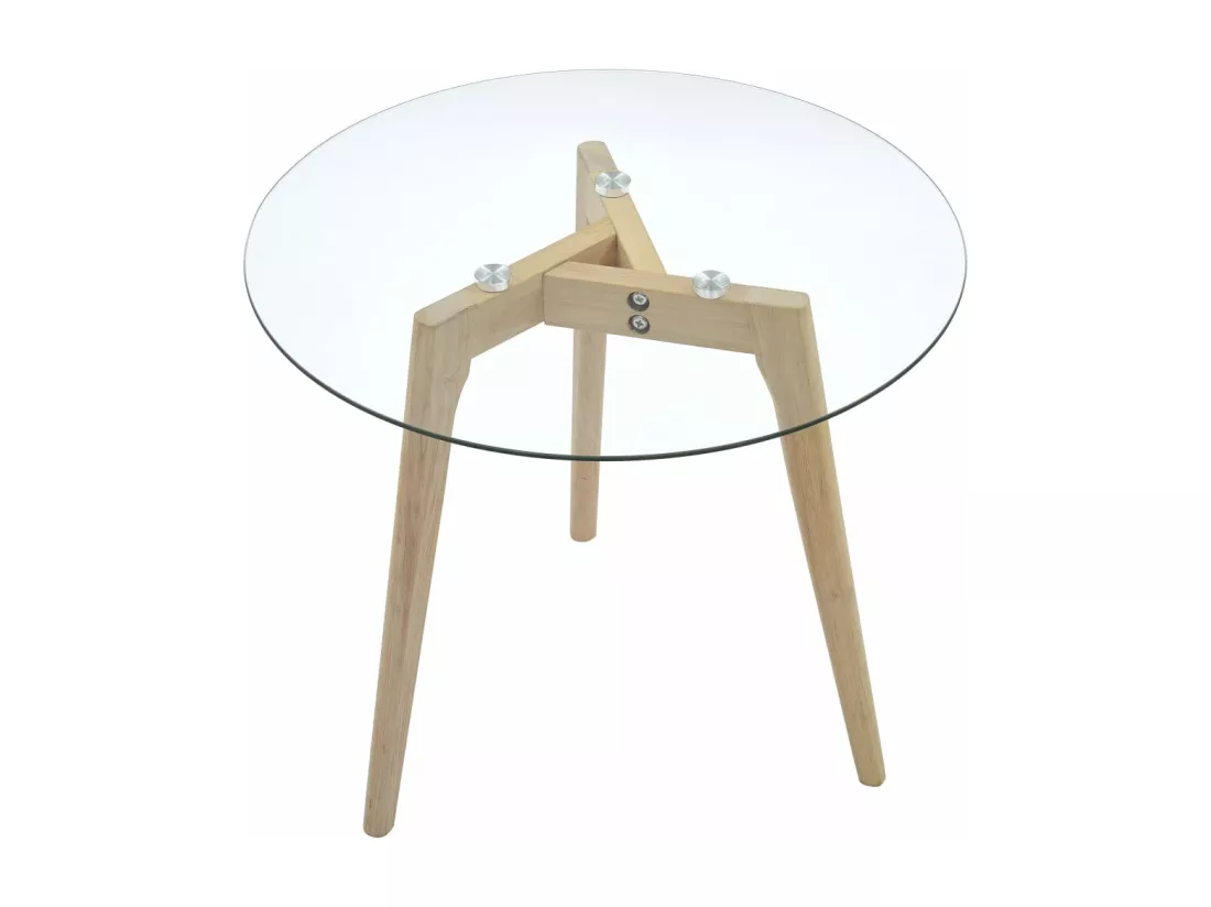 Ensemble de tables d'appoint 2 pièces Verre trempé
