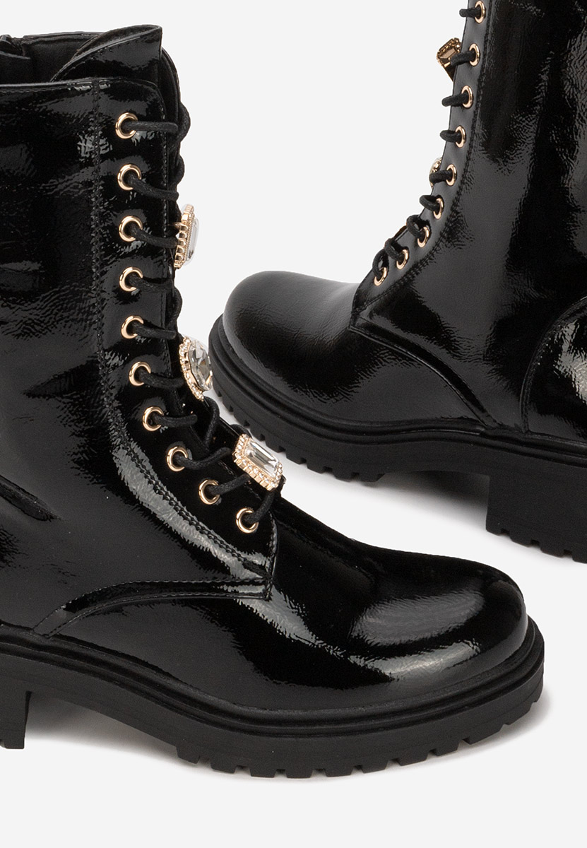 Bottines rangers femme noirs Rilana