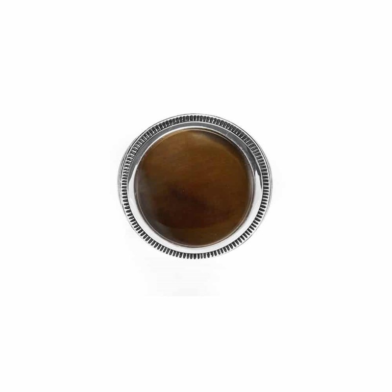 Bague Chevalière Homme oeil De Tigre énigmatique Argent