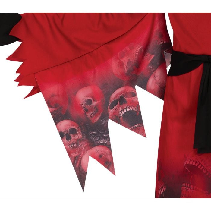 Doodshoofd Halloween Kostuum Kind Rood