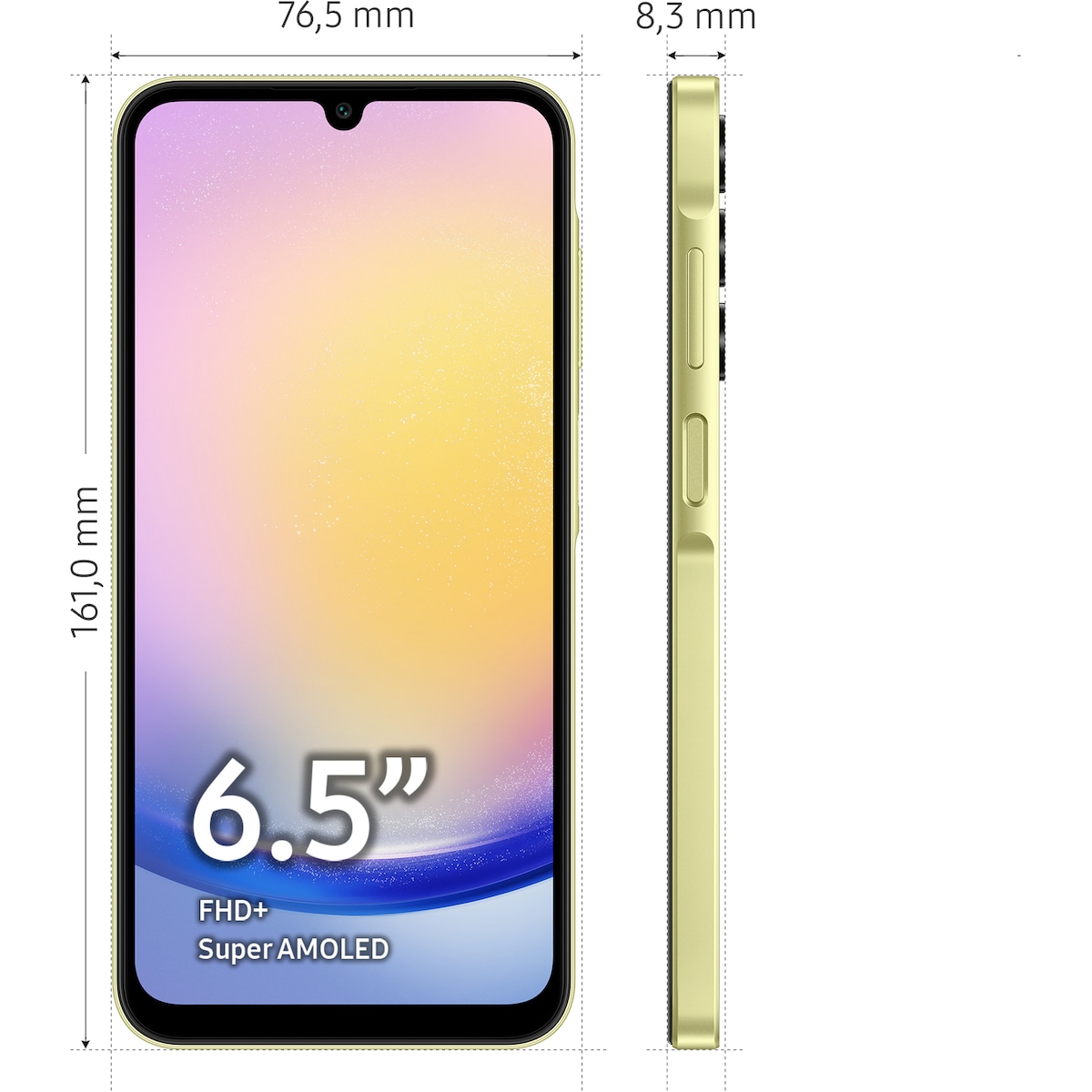 Samsung Galaxy A25 5G smarttelefon 6/128GB (gul)