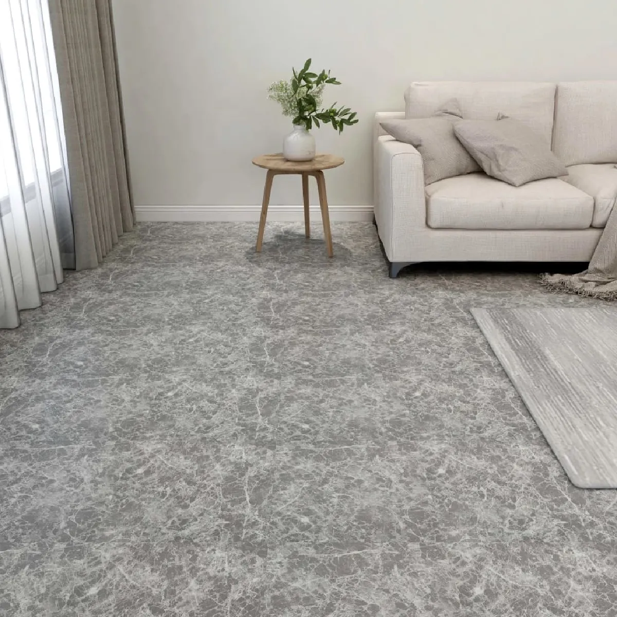 vidaXL - Dalles PVC autoadhésives - Gris béton
