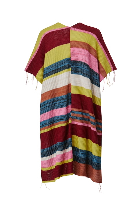 Poncho, oversized, Fransen