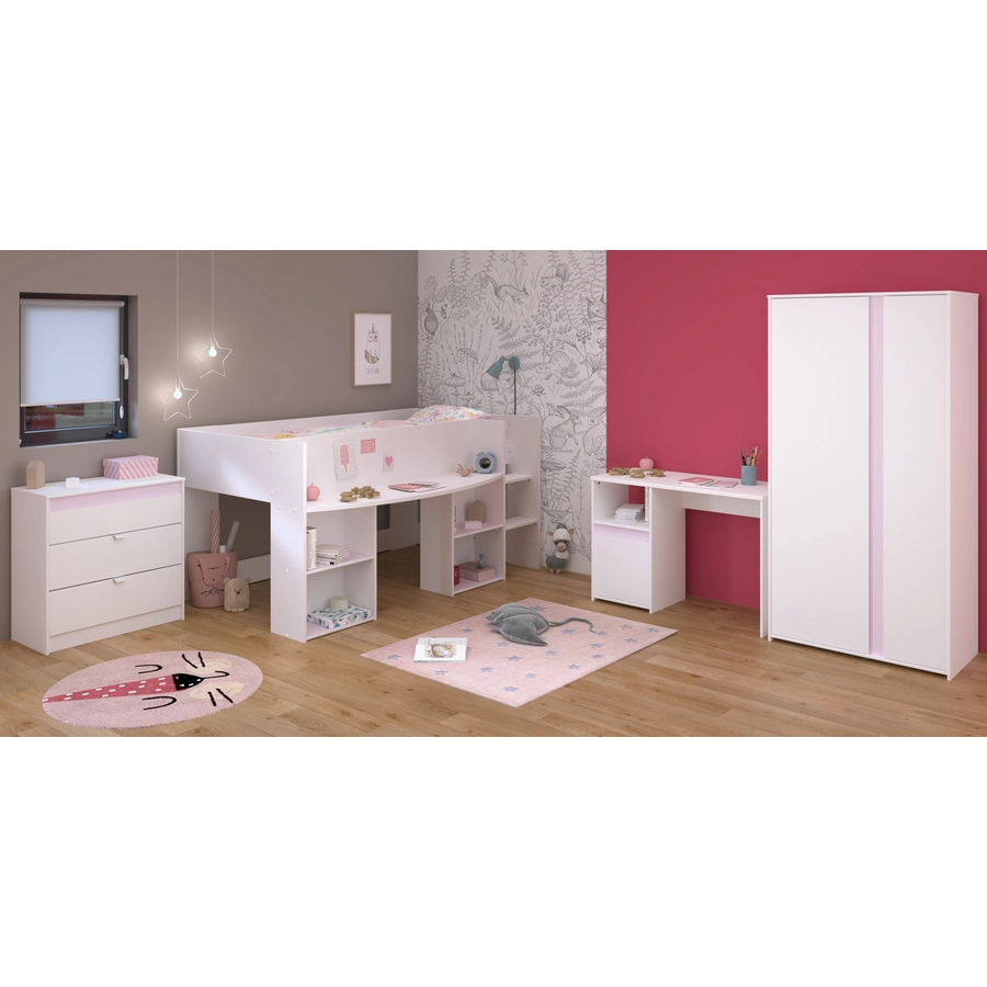 Parisot Kinderzimmer Set 4tlg Pirouette 11  Weiß Weiß