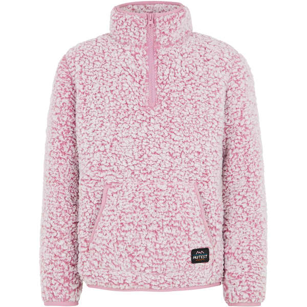 Sweat polaire PROTEST PRTNOEPAC JR 1/4 ZIP TOP CAMEO PINK