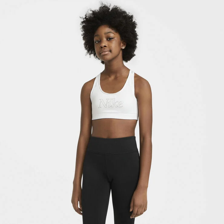 Nike Swoosh Reversible Printed Sports Bh Hvid