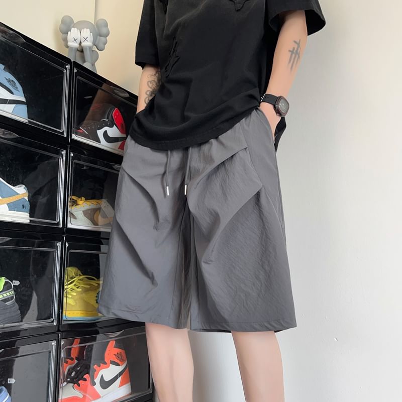 emeisa - Effen shorts met trekkoord in de taille