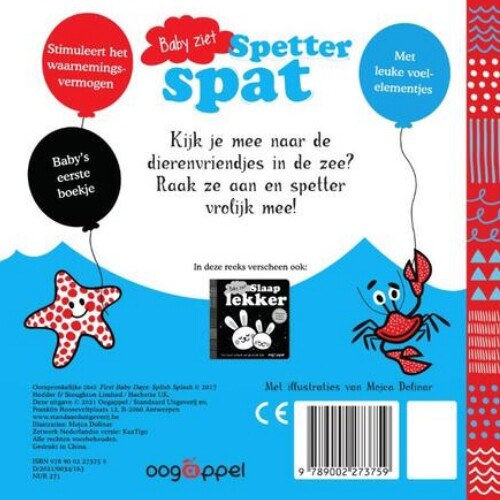 Uitgeverij oogappel kijkboek baby ziet: spetter spat