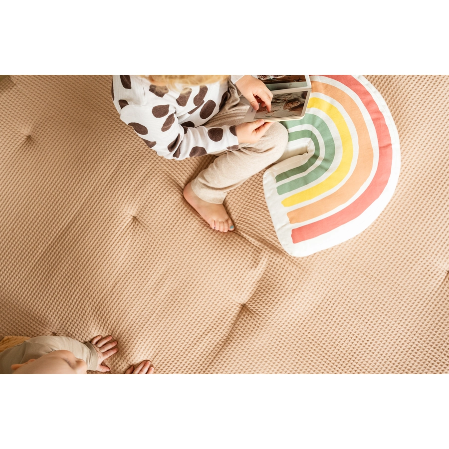 Ullenboom Krabbeldecke & Laufgittereinlage Waffelpiqué 100X100 cm Sand