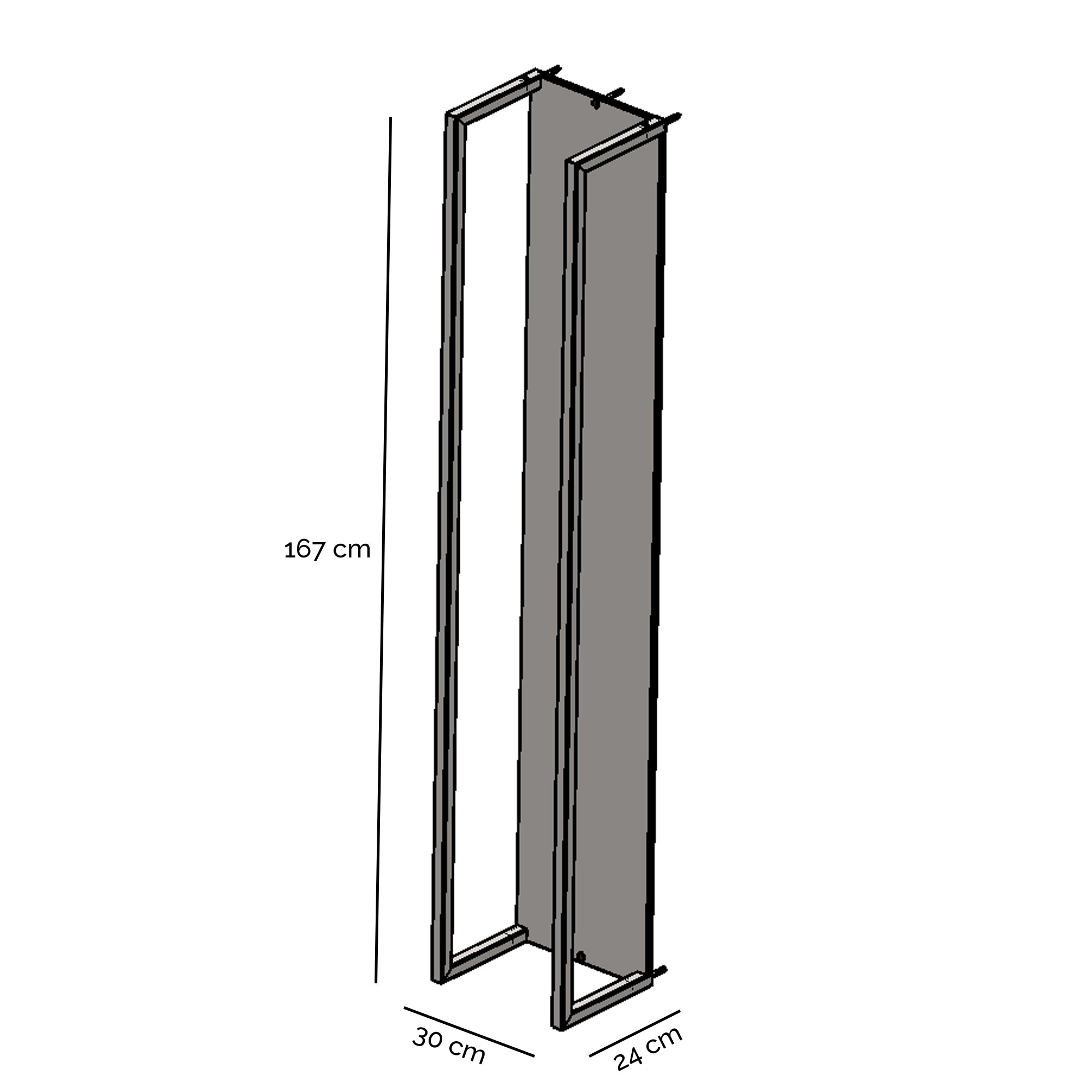 Spinder Design Cubic Fire Houtrek - Mat Zwart