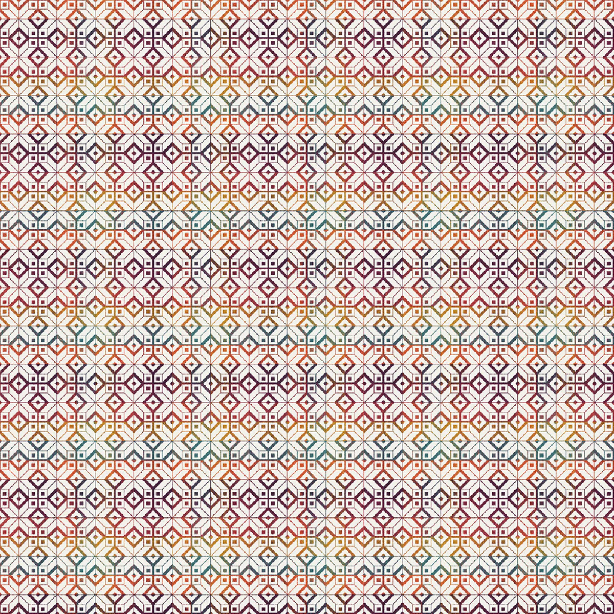 Nappe pur coton multicolore 155x225 Garnier Thiebaut