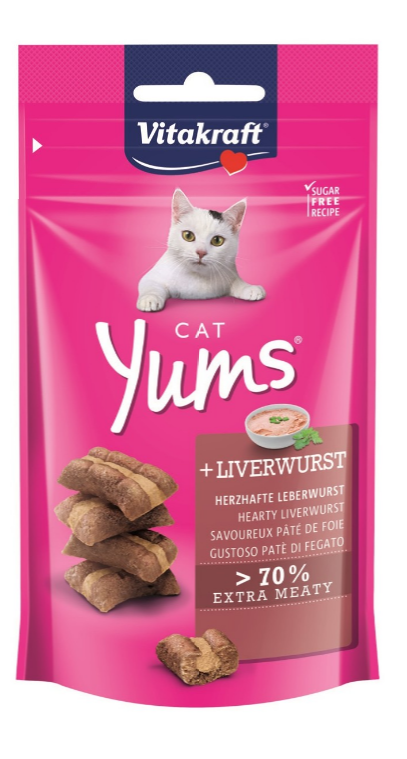 Vitakraft - Kattegodbider - 9 x Cat Yums liver 40gr