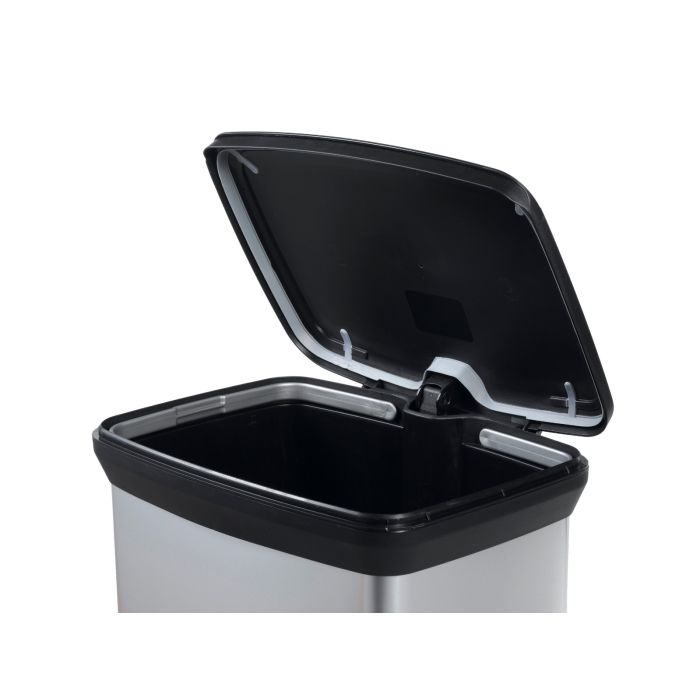 Curver Rechthoekige pedaalemmer Decobin 50 Liter Zilver (VB162005)