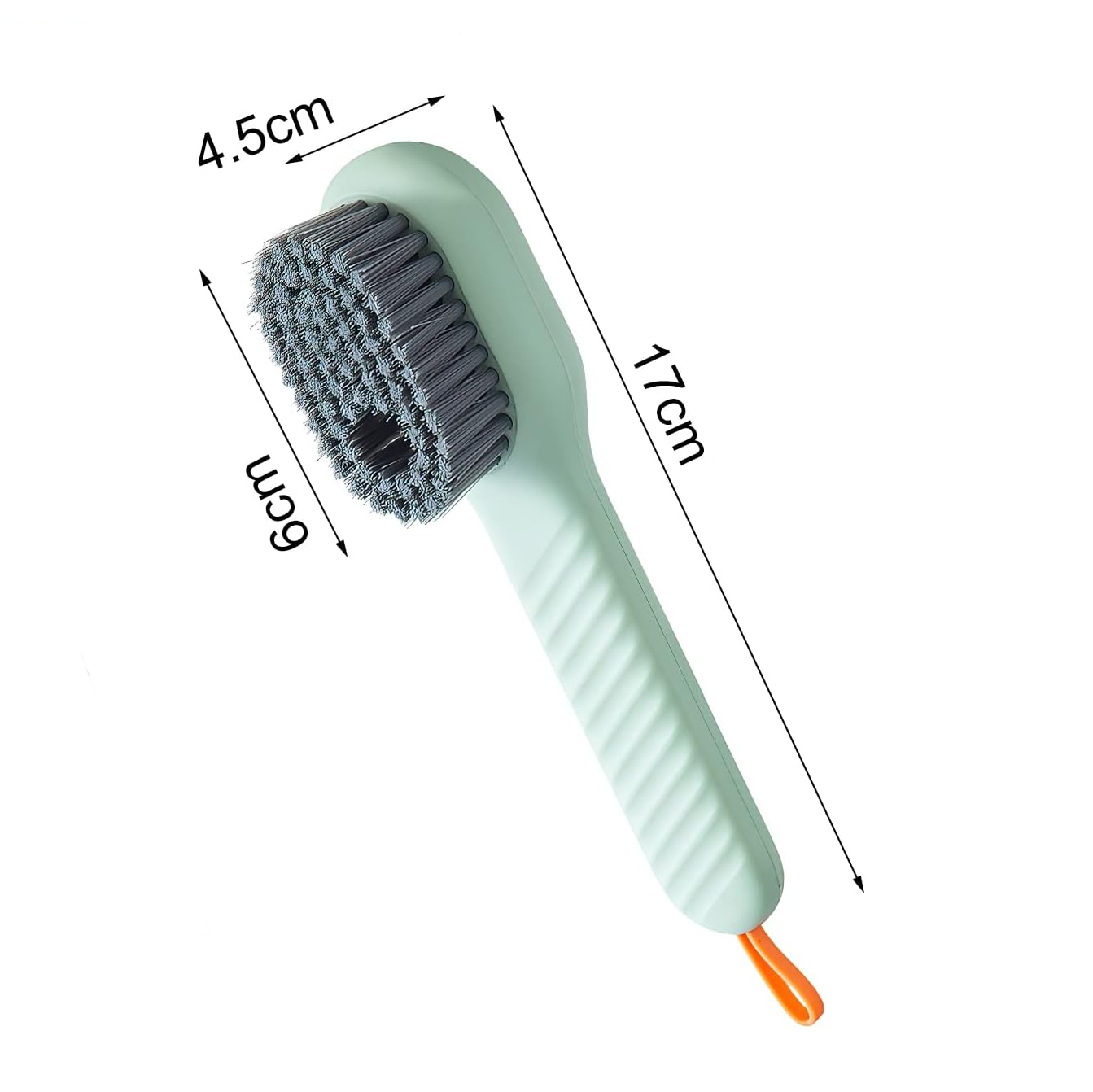 (17cm) Universal Reinigungsbürste Multifunktionaler Kleider Scrubber Schuh Cleaner mit Seifenspender - Weiss