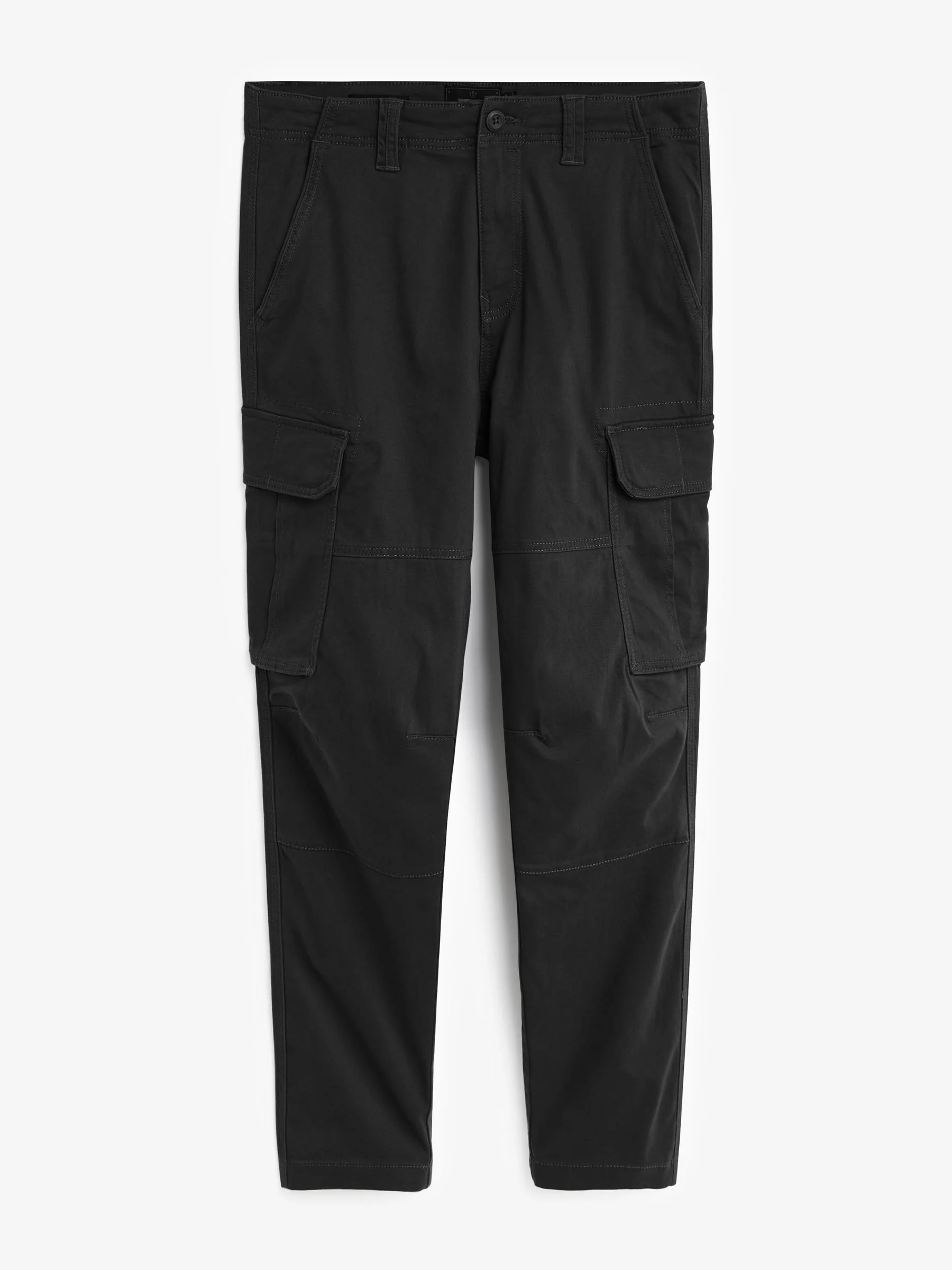 Zwart/antraciet - Slim Fit - Verpakking van 2 stretch-cargobroeken met hoog katoengehalte