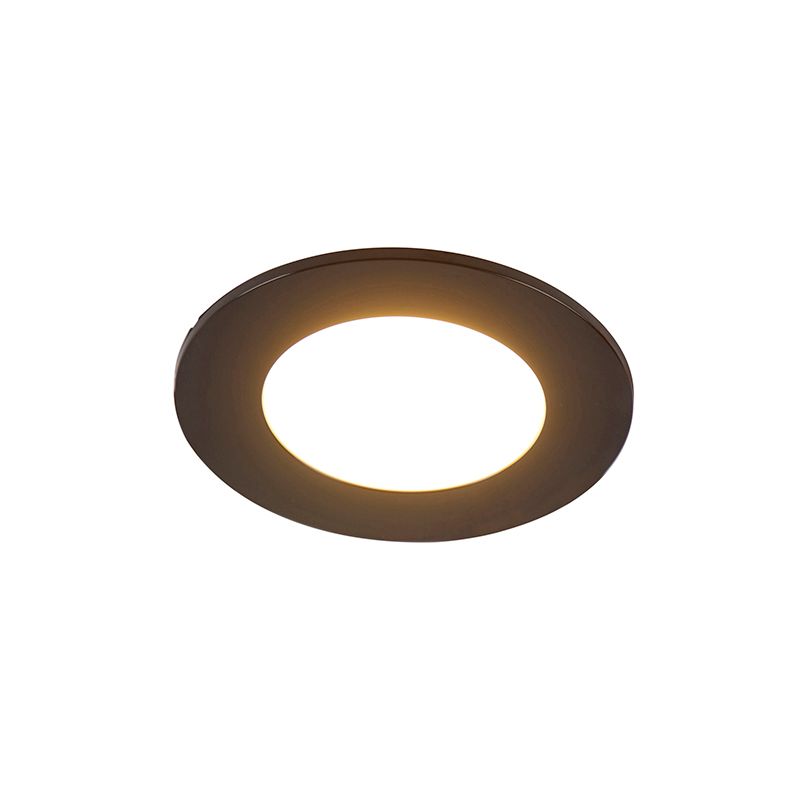 Moderne inbouwspot zwart incl. LED 3-staps dimbaar IP65 - Blanca