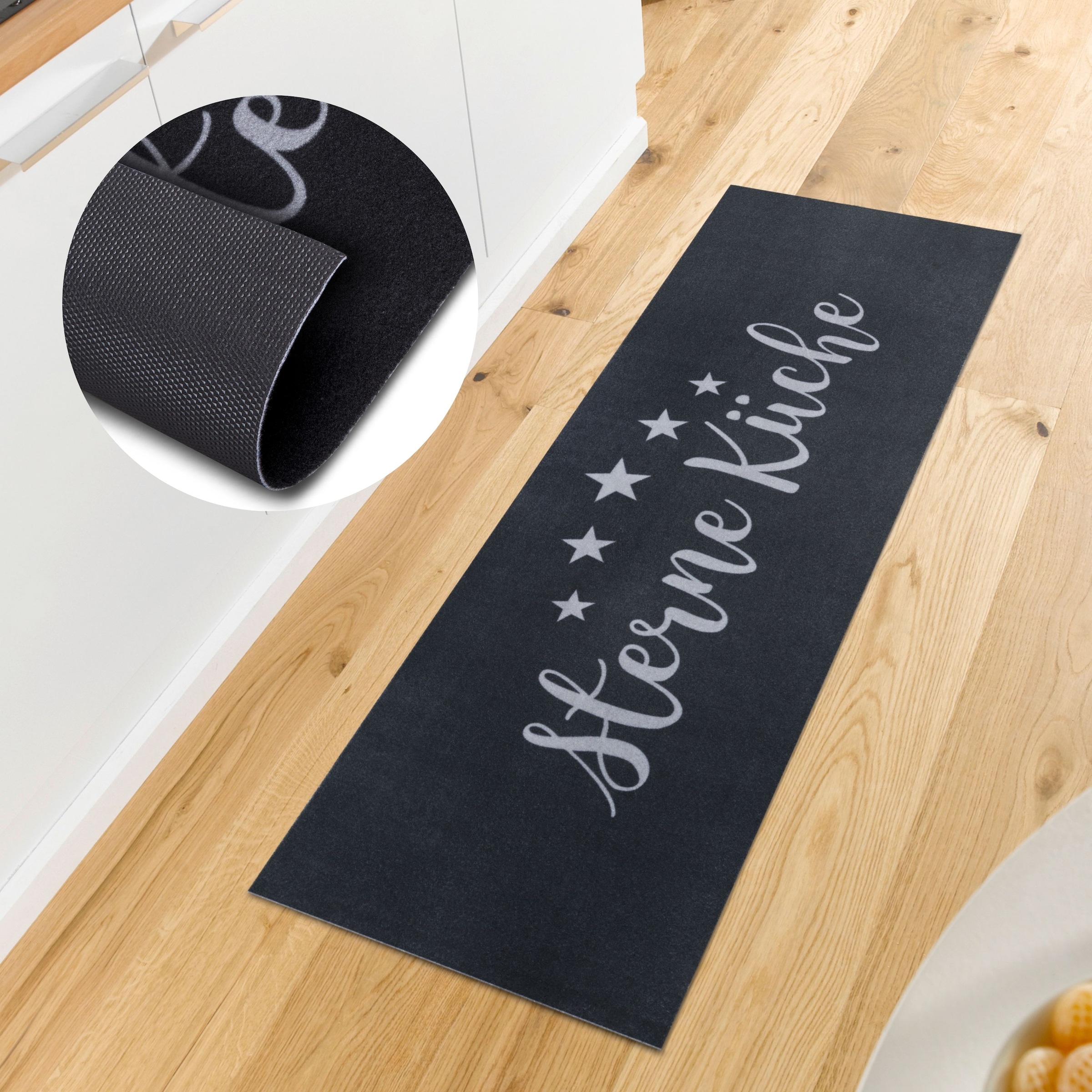 HANSE Home Küchenläufer »Fünf Sterne Küche« rechteckig 3 mm Höhe Küchen-Teppich, Rutschfest, Pflegeleicht, Flur, Eingang, Esszimmer