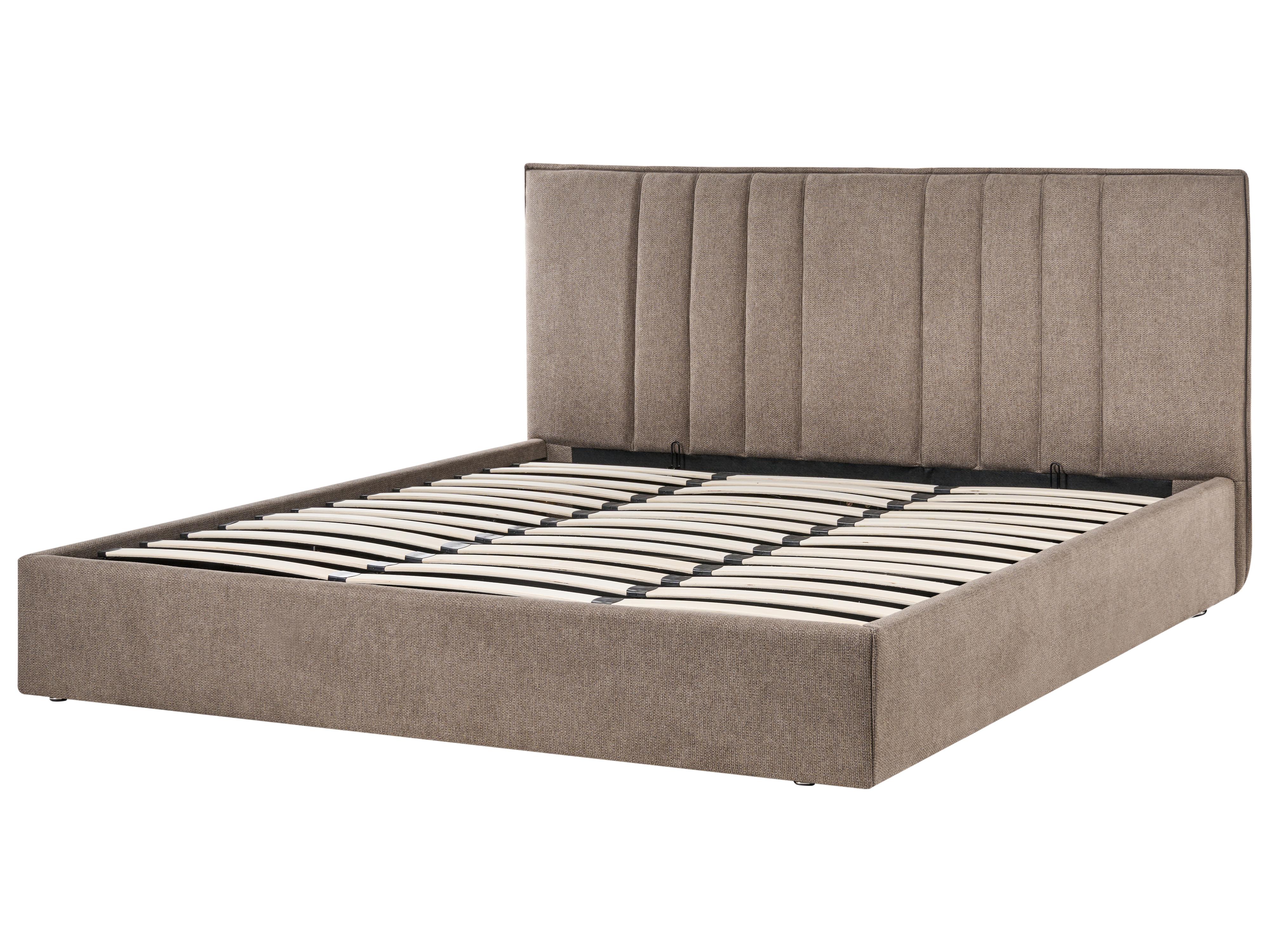 Bed met opbergruimte Stof TARASCON 180 x 200 cm Taupe