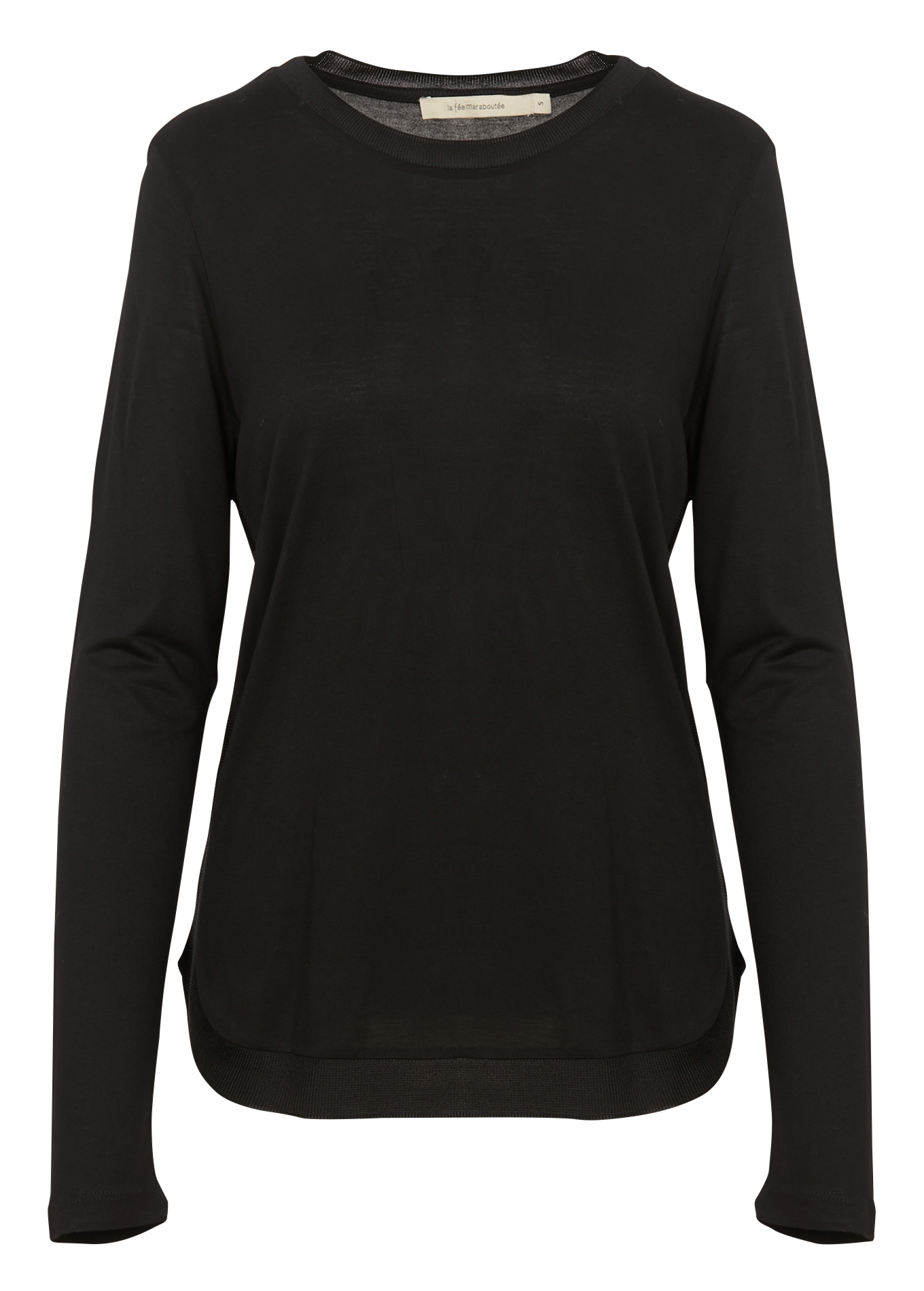 Top col rond| Noir
