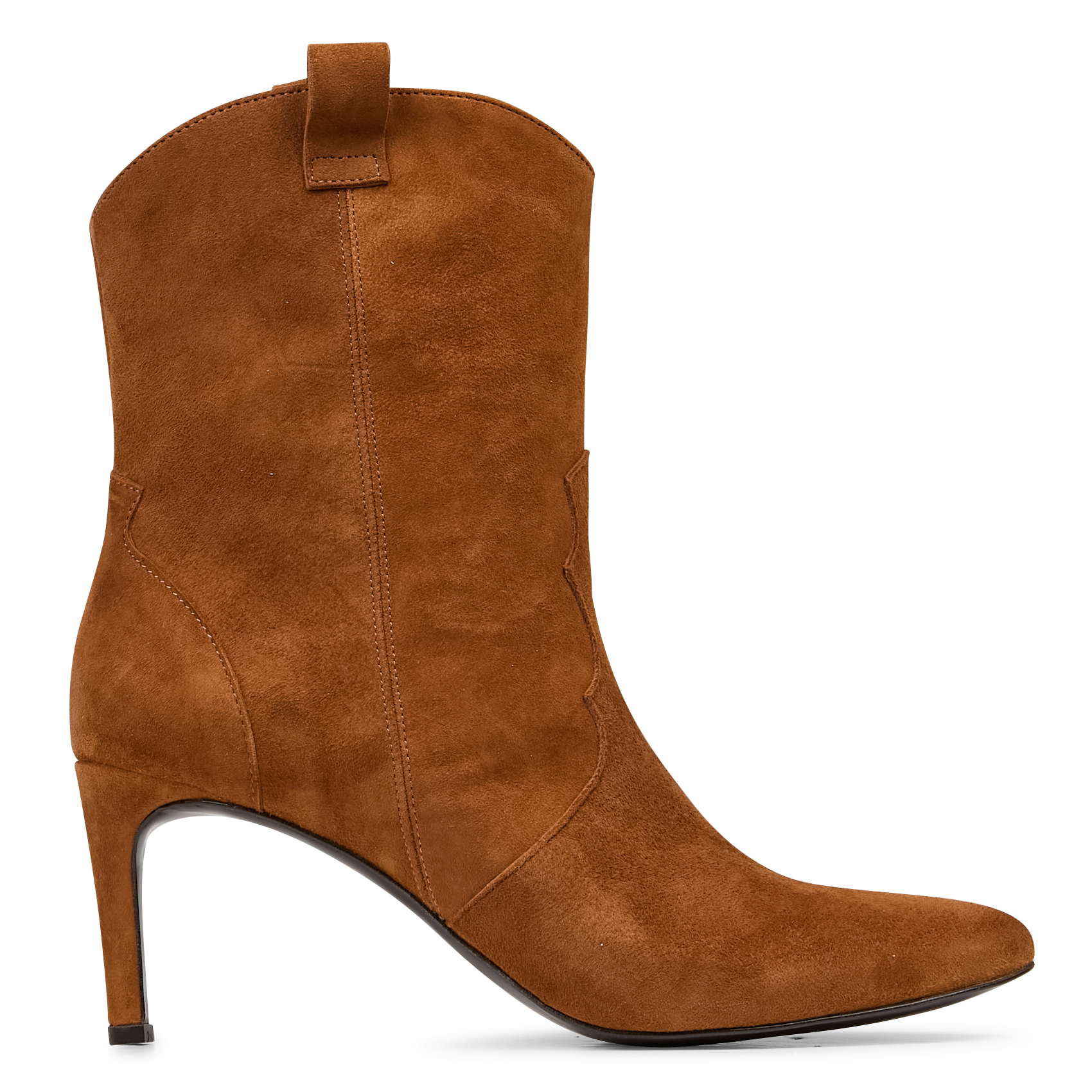 CALA - Bottines à talon en cuir | Marron