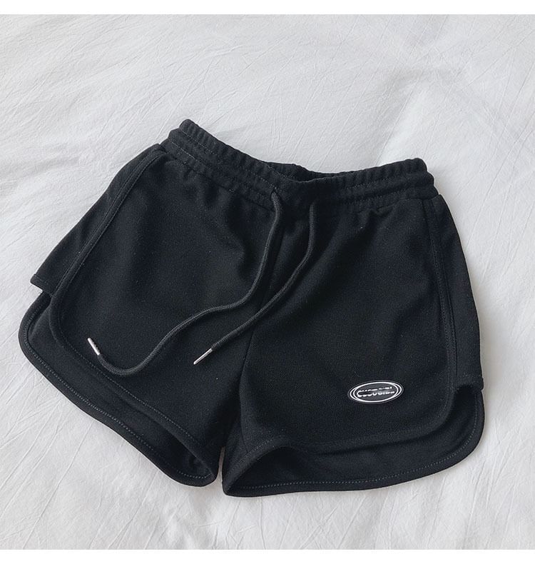 deersweeti - Sweatshorts met trekkoord in de taille en effen paneel