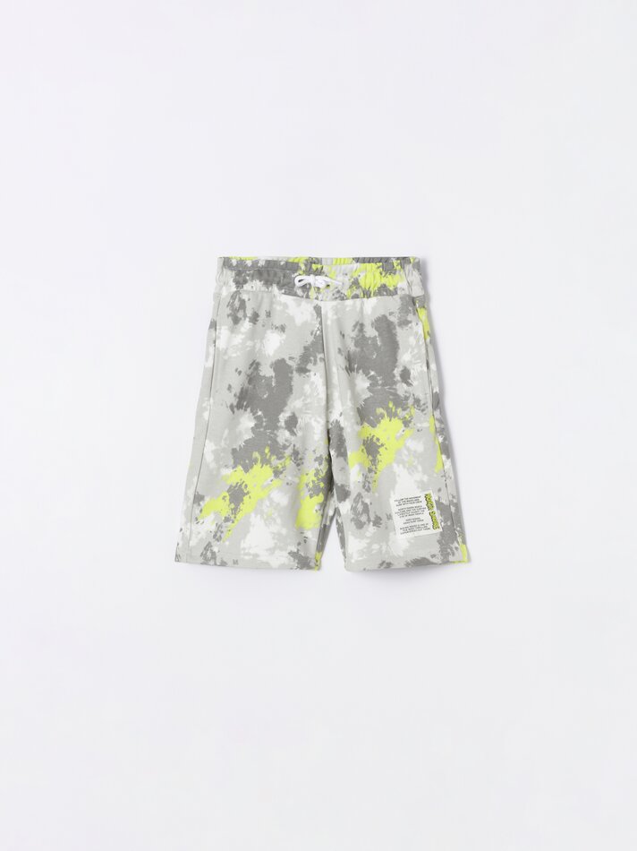 Bermuda jogger estampada - Cru