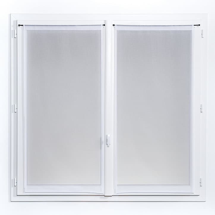 Vitrage Charlotte l.90 x H.190 cm blanc