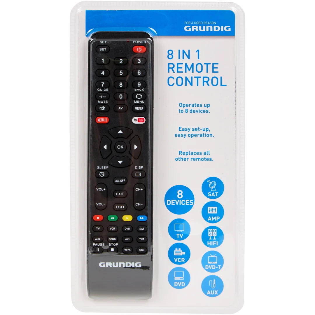 Grundig universele afstandsbediening 8-in-1