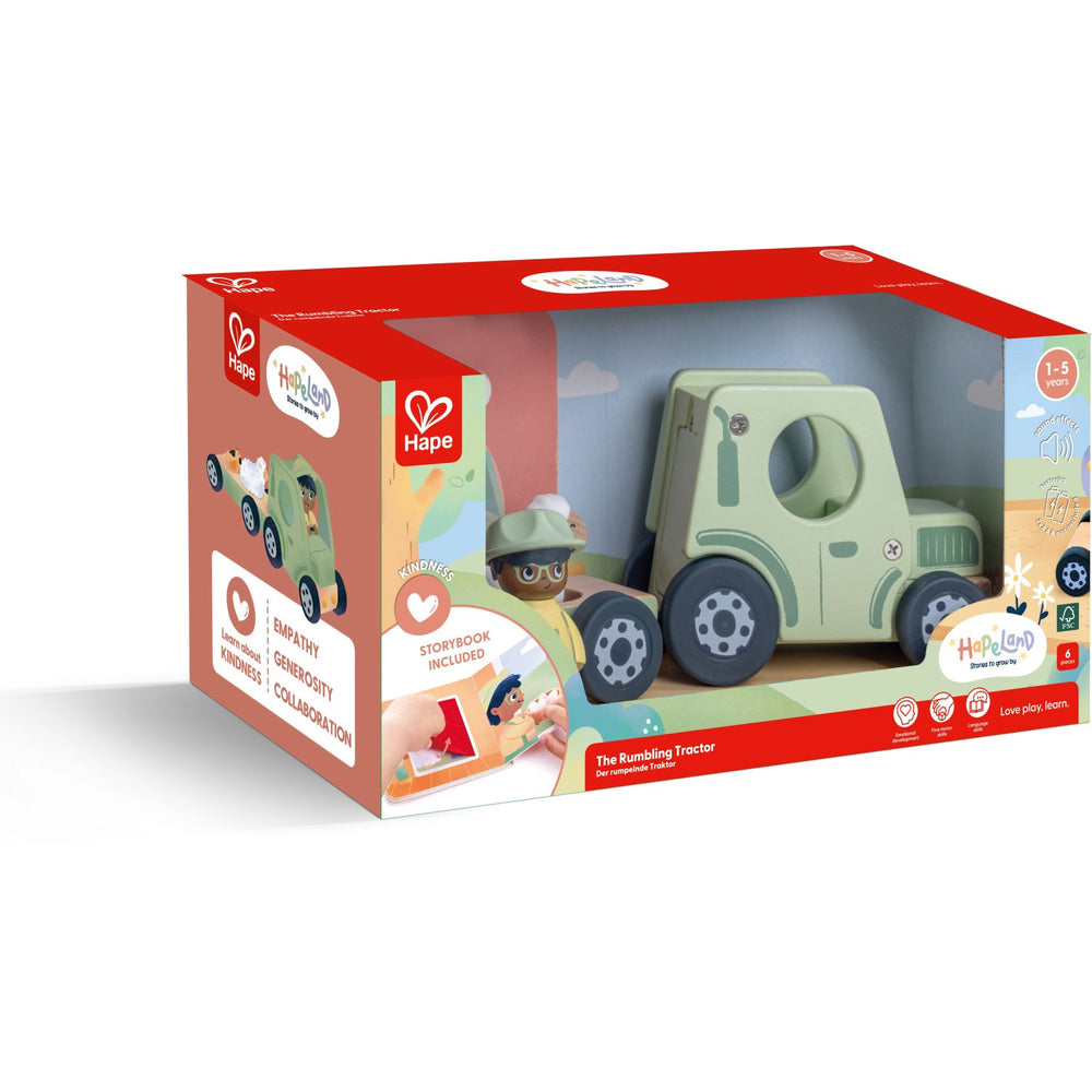 Køb Hape Den Brummende Traktor Med Lyd