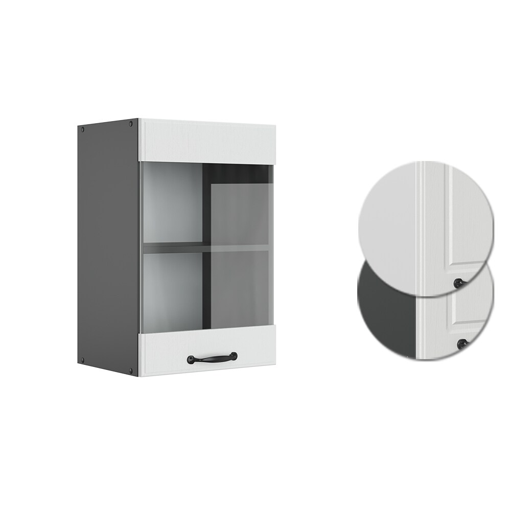 Vicco Hängeglasschrank 40 cm Anthrazit Küchenschrank Hängeschrank Küchenzeile R-Line