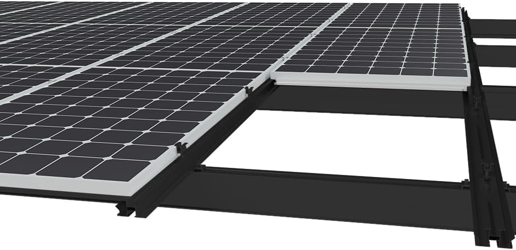 Doppelcarport Carport Gestell für 2 Autos mit Dachverkleidung + Regenrinne, Schwarz