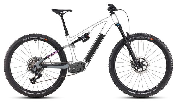 VTT Électrique Tout-Suspendu Cube AMS Hybrid One44 C:68X TM 400X Sram GX Eagle AXS 12V 400 Wh 29'' Gris Vert Swamp 2025