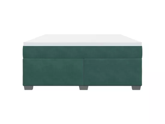 Sommier à lattes de lit et matelas Vert foncé 180x200cm Velours