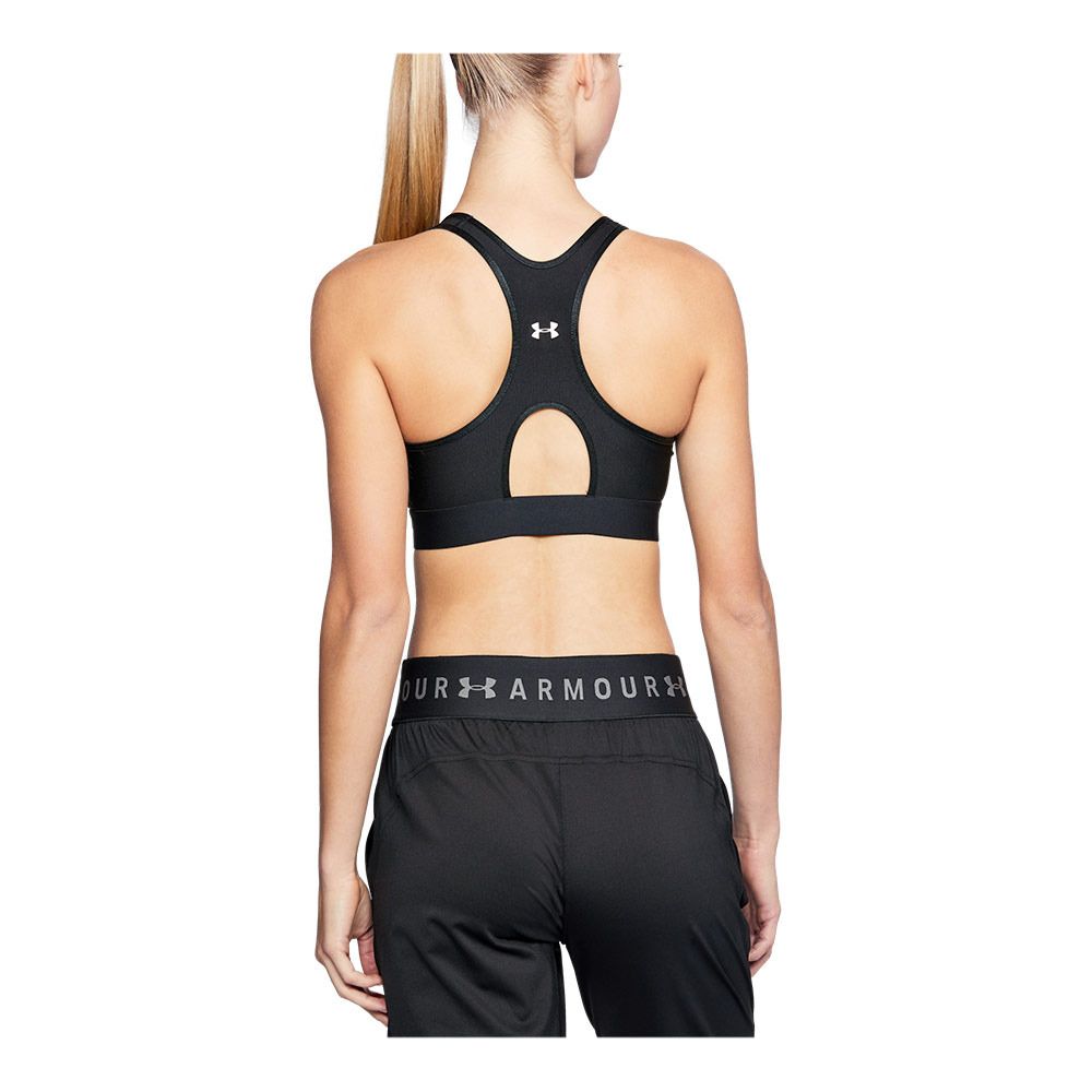 Under Armour MID KEYHOLE - Brassière Femme noir