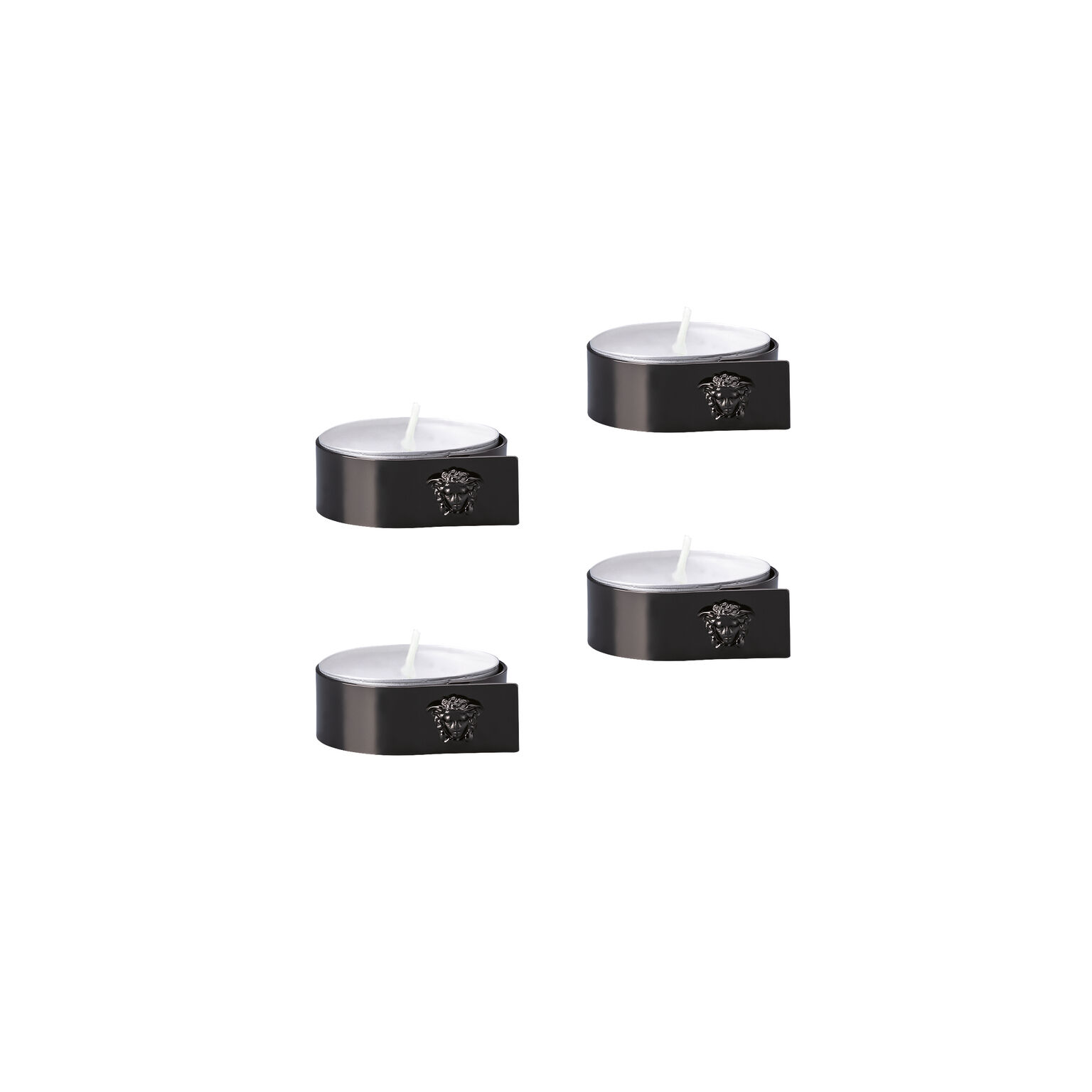 Medusa Black Set 4 Tischlichter