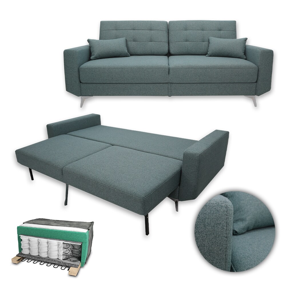 VitaliSpa Schlafsofa Schlafcouch Boxspringsofa York Schlaffunktion Bettkasten