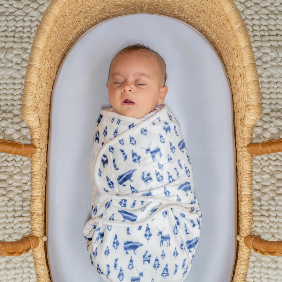 aden + anais™ essentials easy swaddle™ Pucksack 1,5 TOG 3er-Pack scandinavian sky Velboa 0-3 Monate