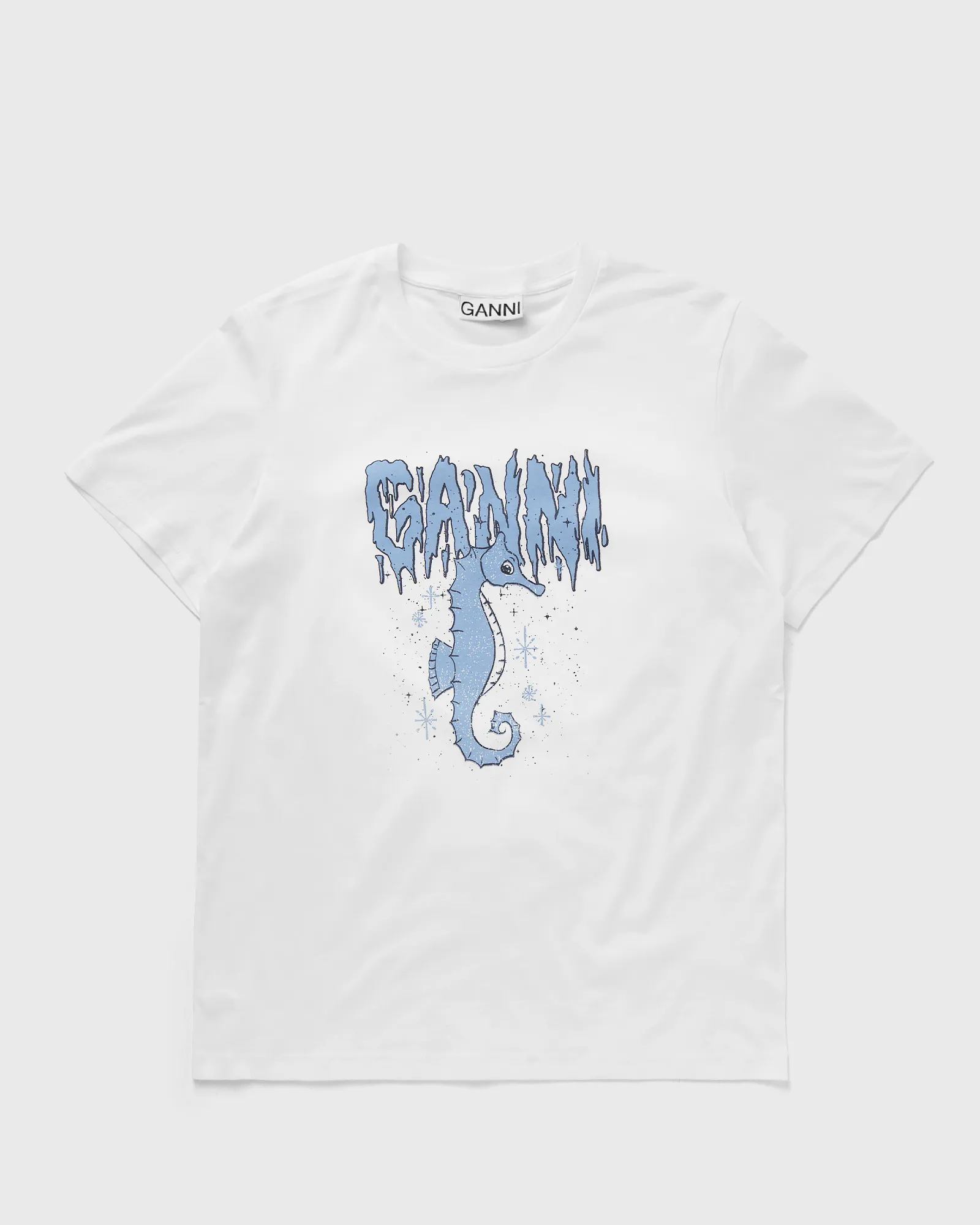 Ganni Basic Jersey Seahorse Relaxed Tee