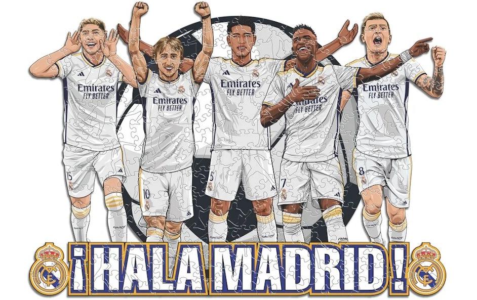 Real Madrid CF - 5 SpielerOffizielles Holzpuzzle, Grösse M
