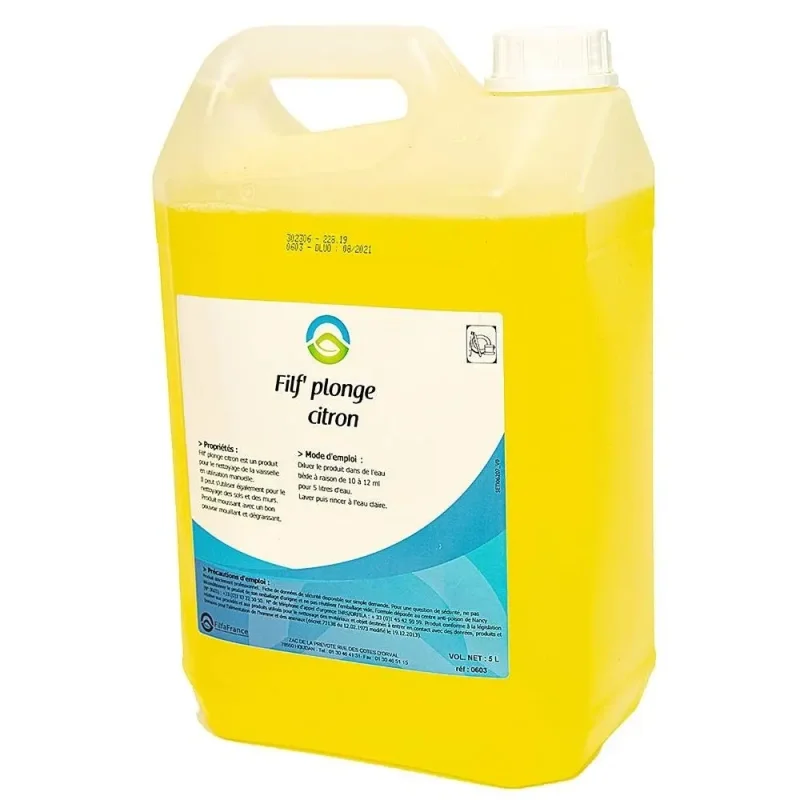 FILFA FRANCE - Liquide vaisselle plonge - Parfum citron - 5L