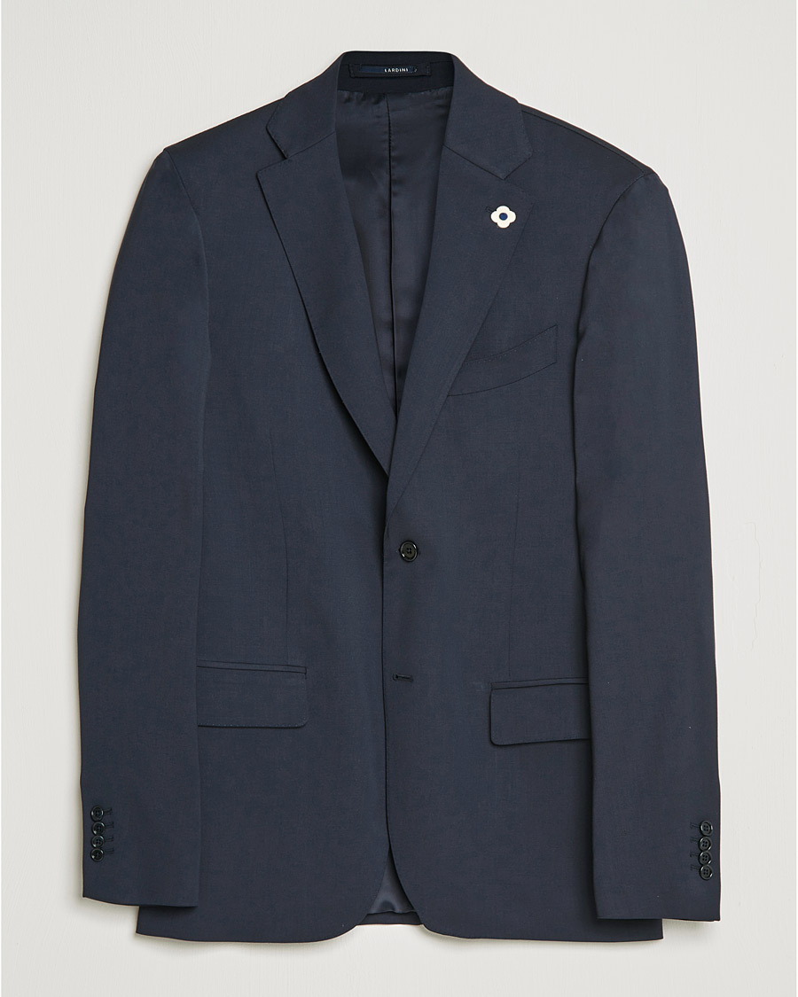 Lardini Two Button Wool Blazer  Navy