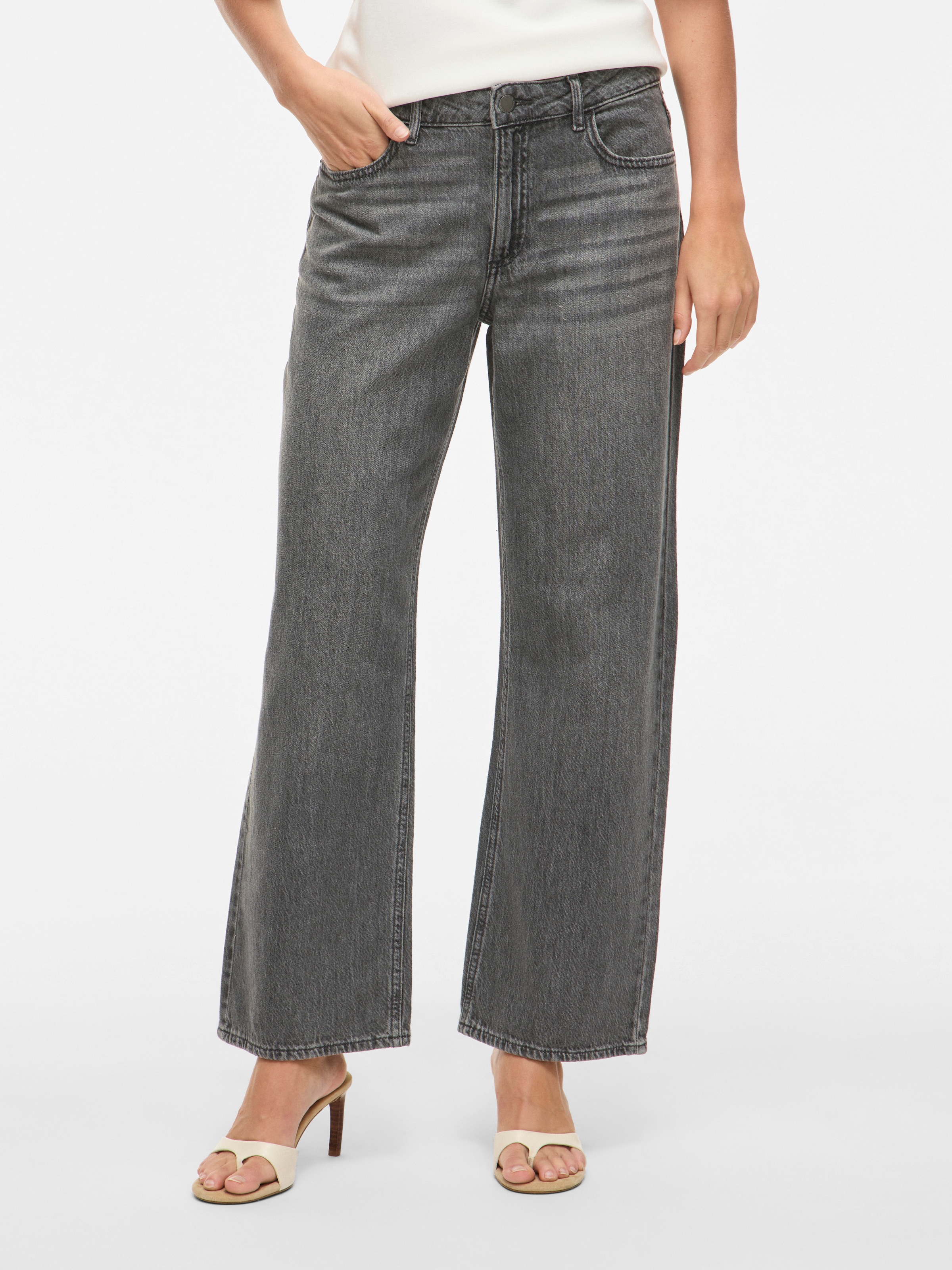 Vila Weite Jeans »VIPALMA RW WIDE JEANS GREY PAL250-NOOS«